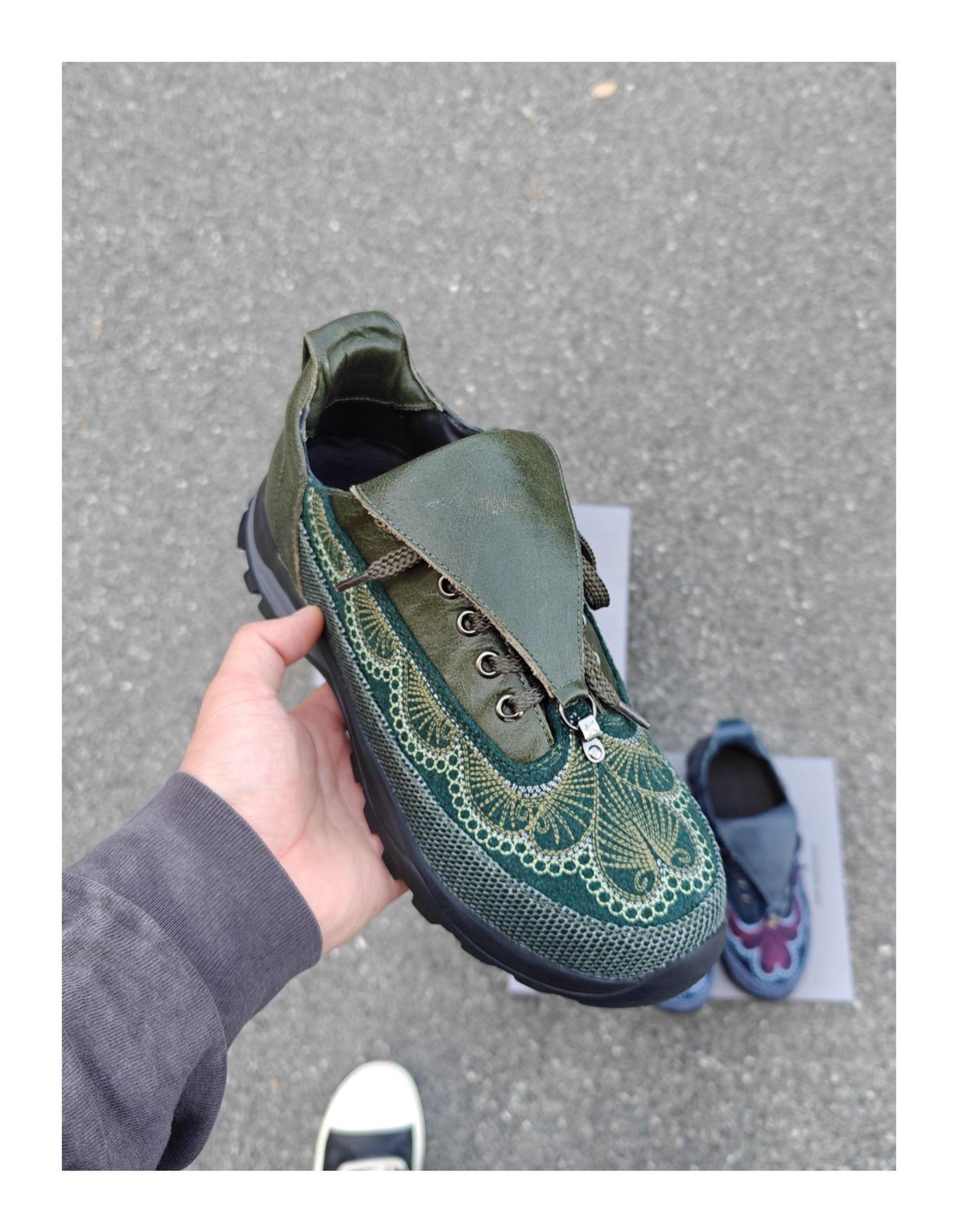 donclick Kiko Kostadinov AW24 Carved Brogue Shoes -Embroidered Workwear Derbies