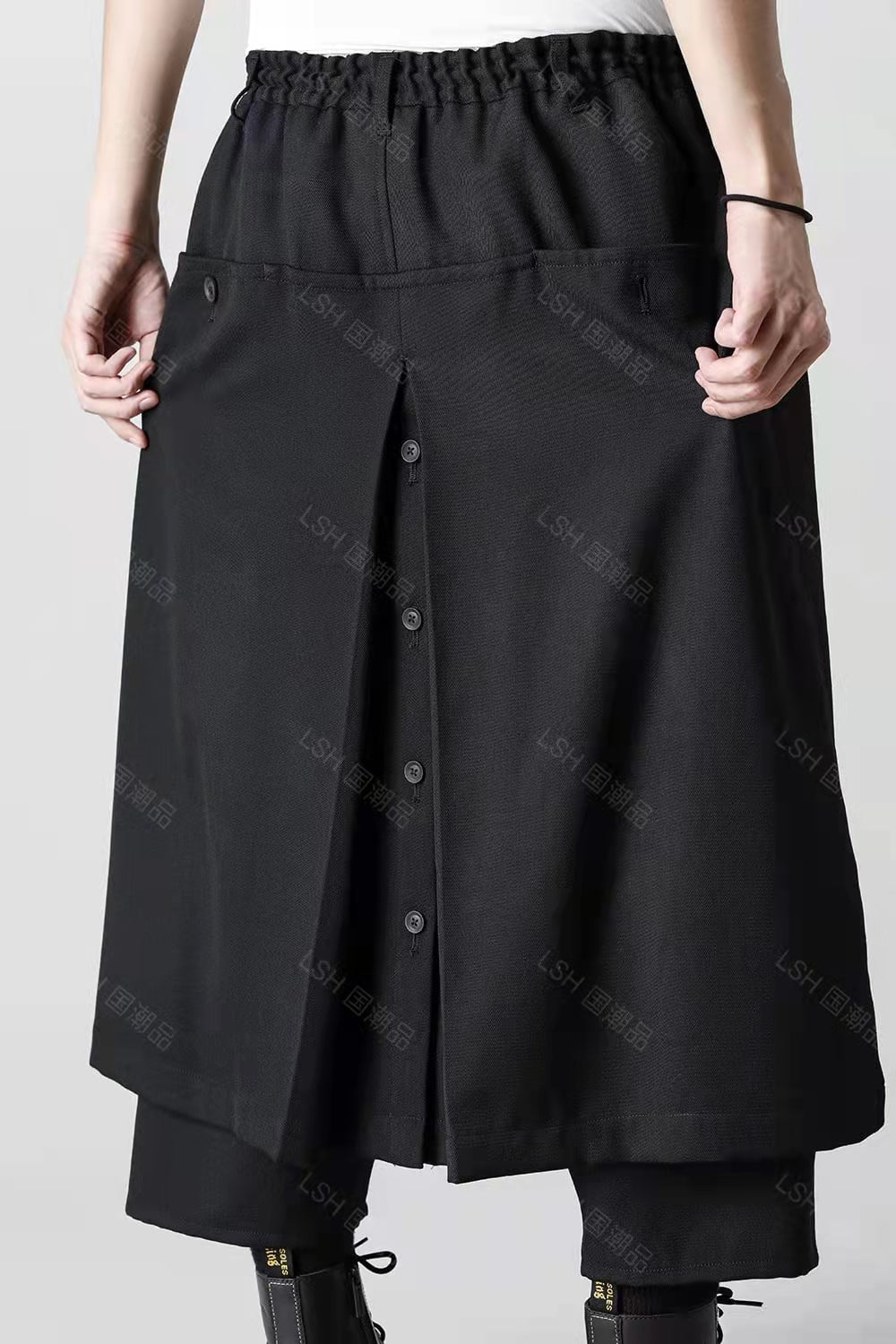 24SS Yohji Yamamoto Double-Layer Skirt Pants – Lightweight Wrinkle-Resistant - Size avaliable S ~ XL
