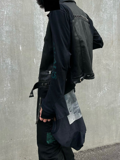 UNDERCOVER 06SS ’T’ Collection: Archive Studded Deconstructed Leather Jacket