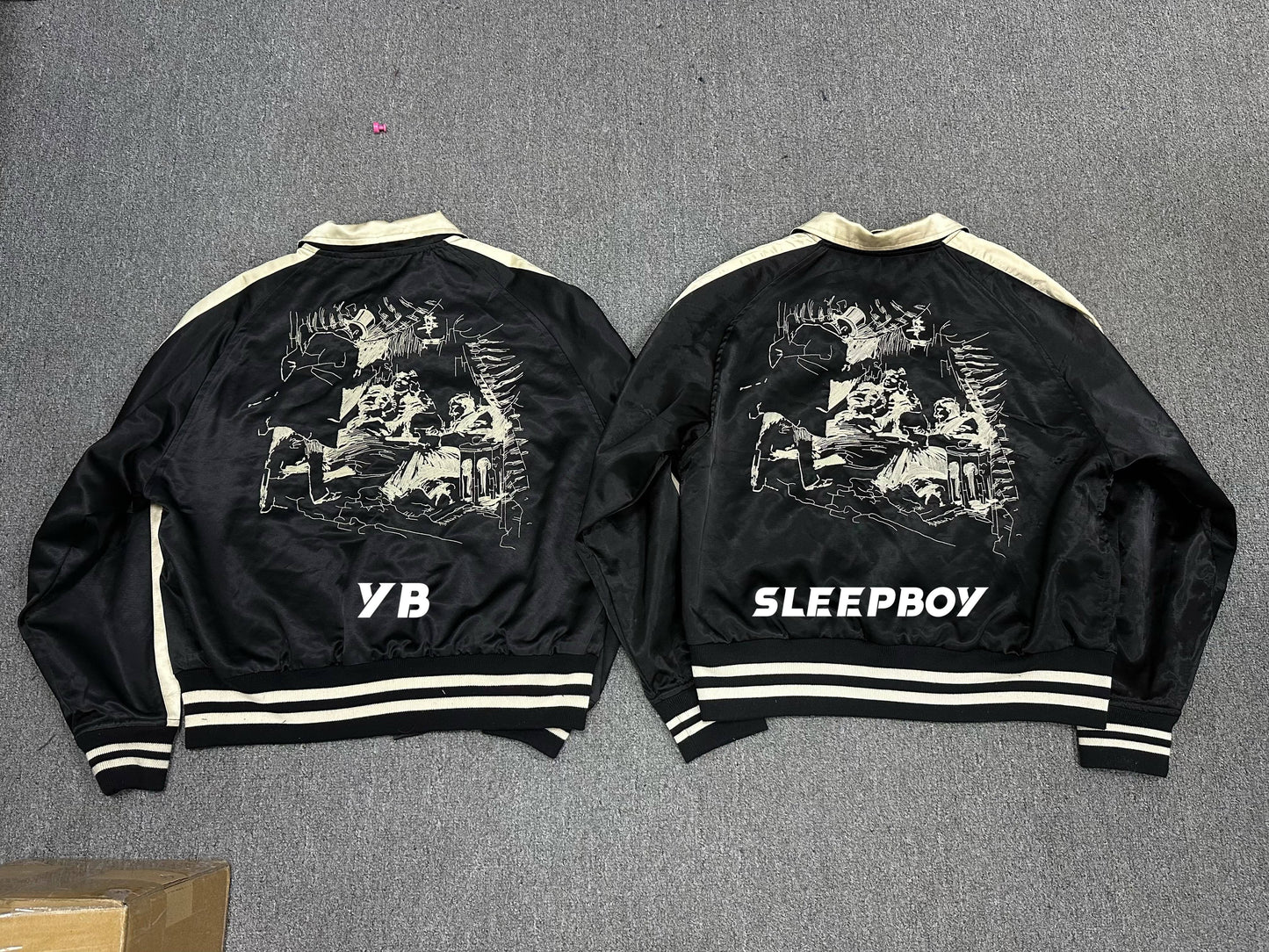 ERD AW24 ’Opium Den’ Varsity Jacket - Silk Court Embroidery Baseball Coat