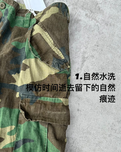 Vintage M65 Remake Camo Work Pants - Baggy Wide-Leg Trousers Playboi Carti