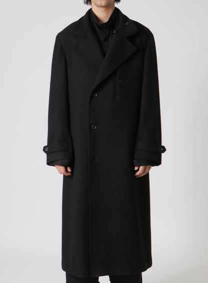 Donclickin Yohji 24AW’老虎残夢’ Embroidered Overcoat - Dark Wool Coat