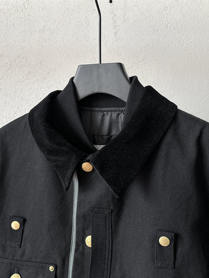 Detroit Double Collar Carhartt X Sacai Jacket Canvas Patchwork Workwear