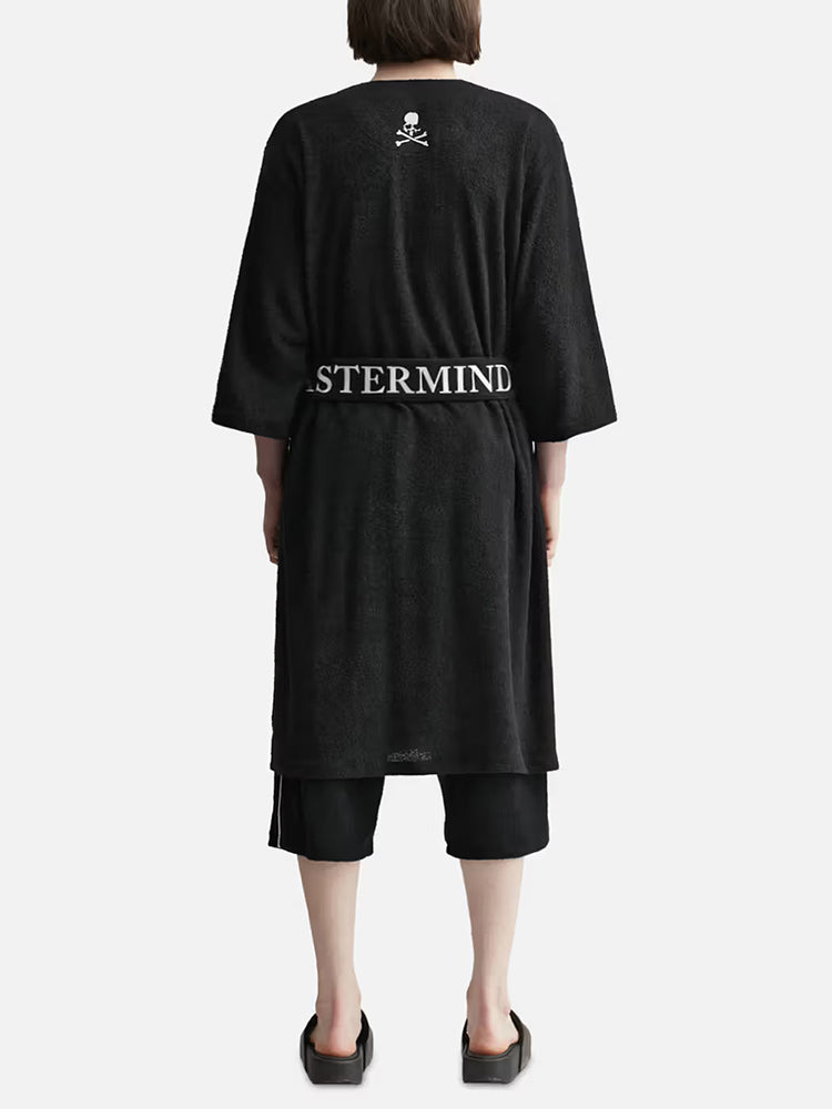 Mastermind Skull Embroidered Cotton Bathrobe - MMJ Unisex Long Absorbent Robe