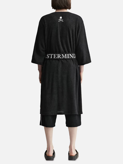 Mastermind Skull Embroidered Cotton Bathrobe - MMJ Unisex Long Absorbent Robe