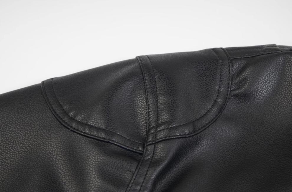 Thug Club Washed Black Hooded Leather Jacket - Cropped Biker Coat - 
