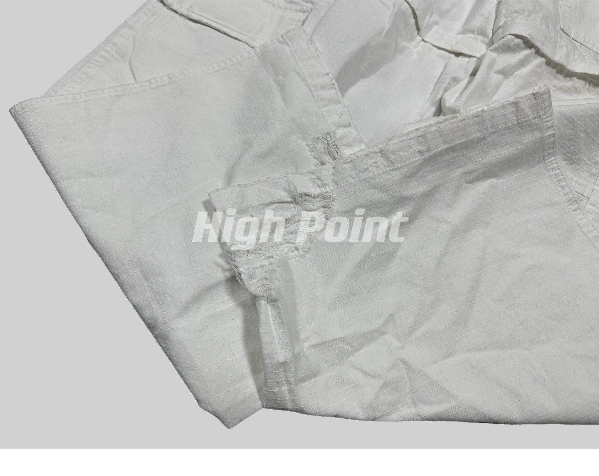 23AW Runway Designer B Vers. Off-White Distressed Cargo Work Pants Detachable - Size avaliable S M L XL