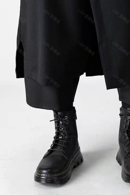 24SS Yohji Yamamoto Double-Layer Skirt Pants – Lightweight Wrinkle-Resistant - Size avaliable S ~ XL