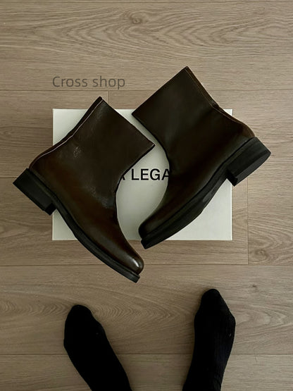 Our Legacy ’Camion’ Style Boots - Brown Leather Mid-Calf Chelsea