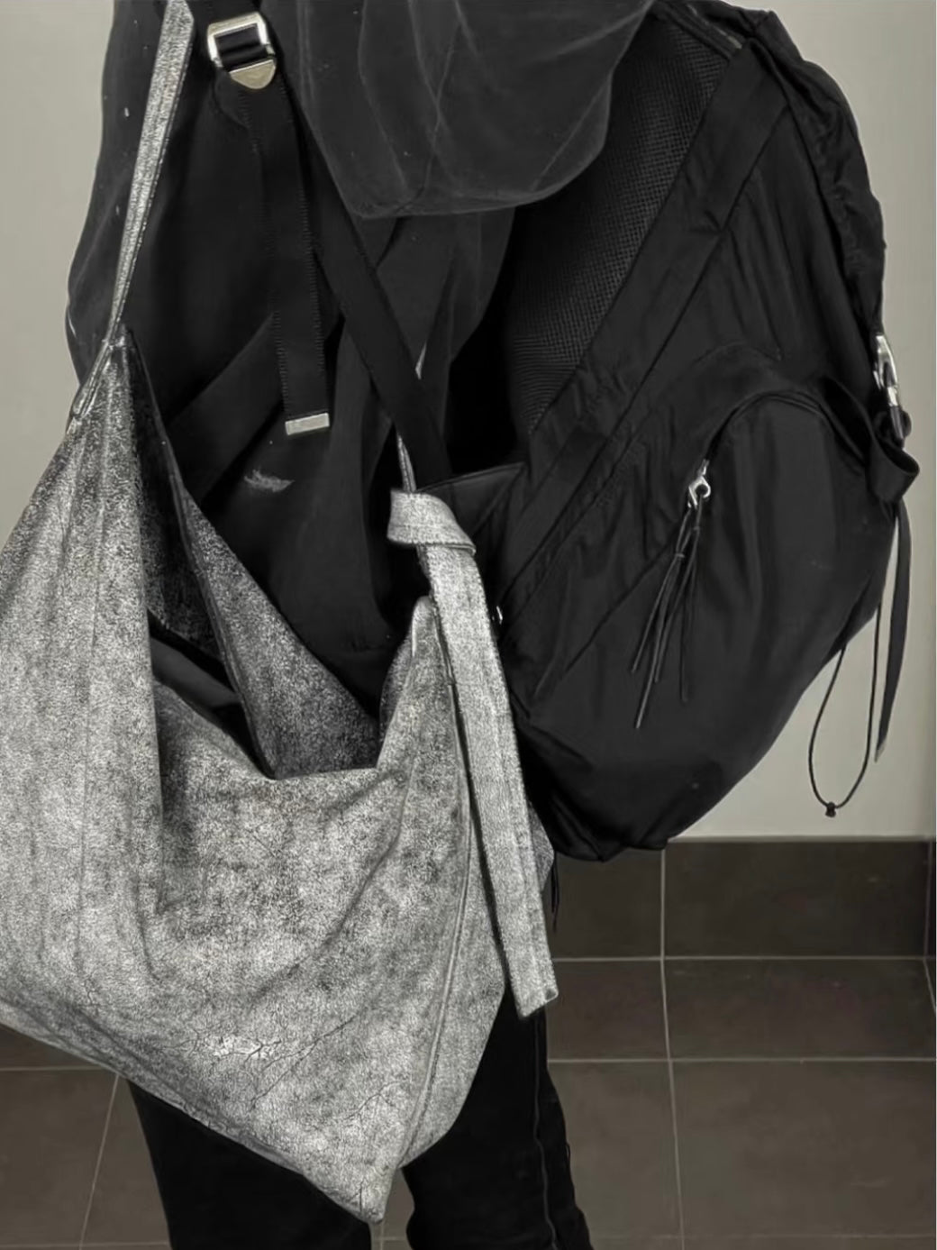 XINrEN Limited Edition Undercover Classic Nylon Parachute Backpack - Black - Nylon Black