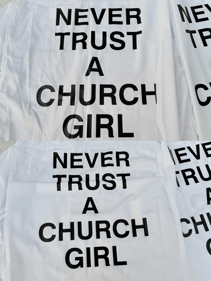 Hood By Air Religious Girl Print Shirt – White Oversized Casual Fit