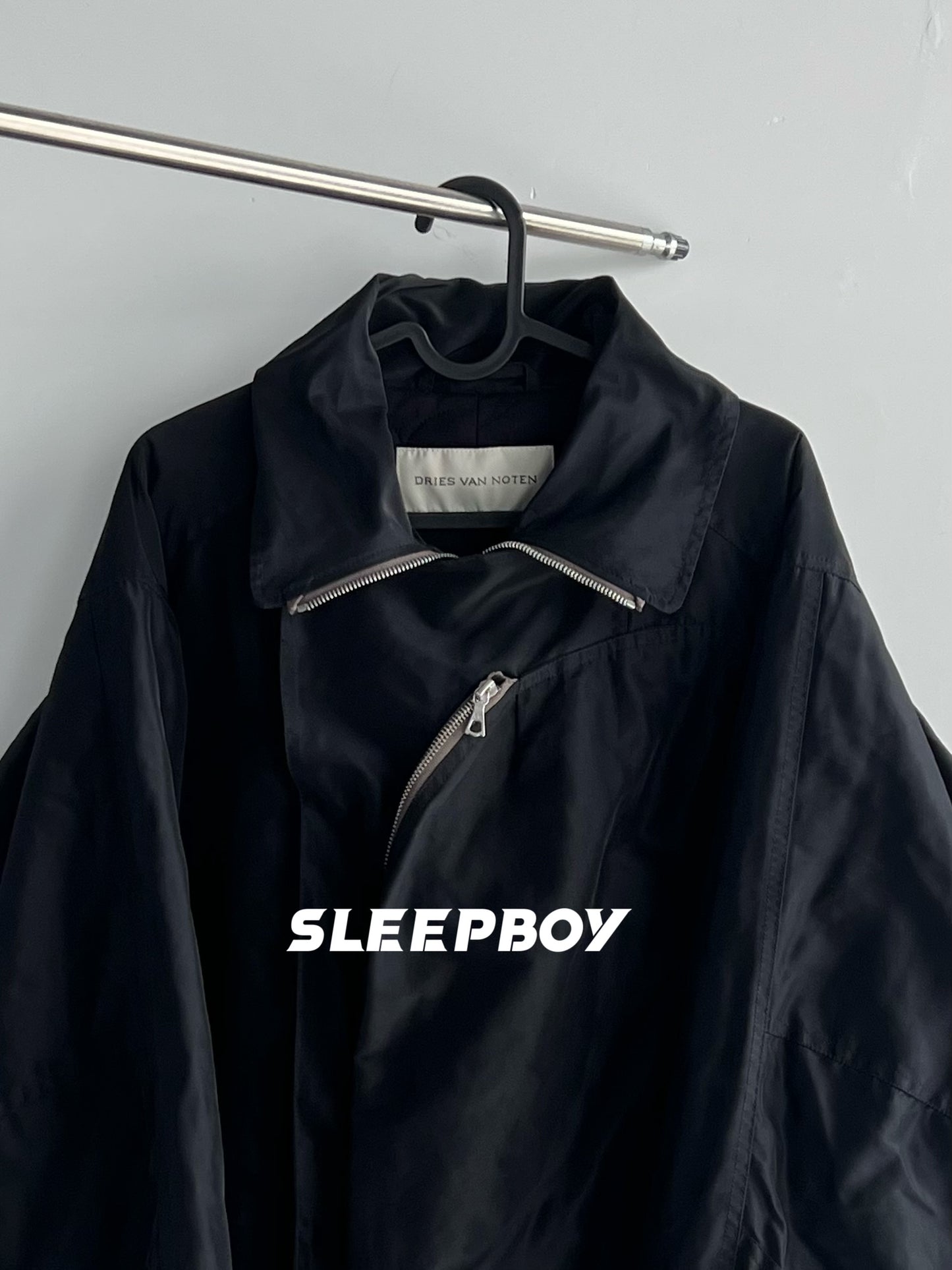 DVN AW24 Asymmetric Cocoon Zip Jacket - Nylon Utility Pants Set Oversized Pocket