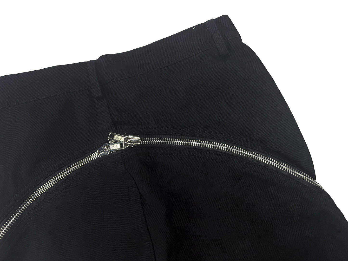 Rick Owen ACBT Dark Multi-Zip Wide-Leg Stacked Slimming Flared Denim Trousers