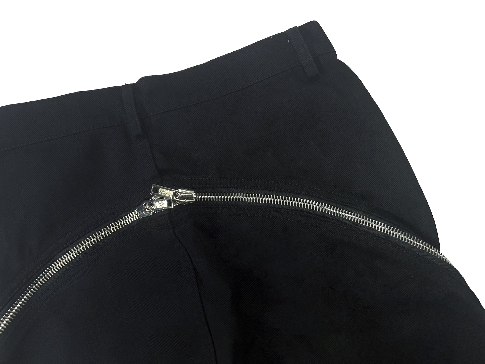 Rick Owen ACBT Dark Multi-Zip Wide-Leg Stacked Slimming Flared Denim Trousers