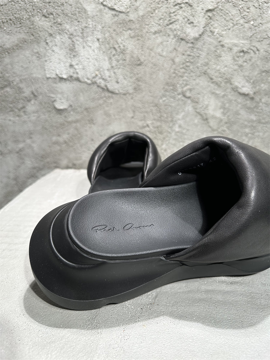 Rick Owen Sandals - Breathable Slip-On Platform Slides Beach Shoes