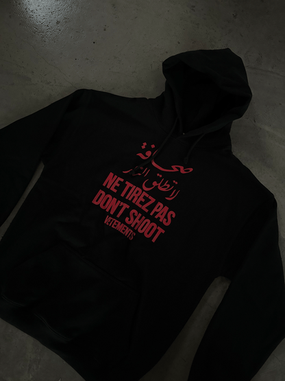 VTM ’Don’t Shoot’ Hoodie – Anti-War Theme Heavyweight Embroidered