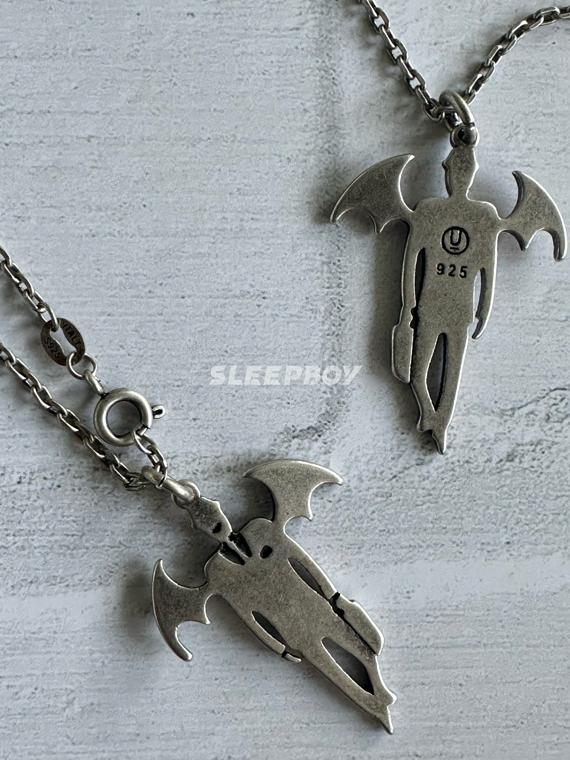 UNDERCOVER AW02 ’Vampire’ Pendant Necklace - 925 Silver Demon Talisman