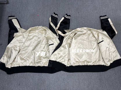 ERD AW24 ’Opium Den’ Varsity Jacket - Silk Court Embroidery Baseball Coat