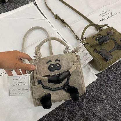 Readymade Monster Bag - Women’s Smiley Face Shoulder Handheld Crossbody Bag - Order with colors/Style