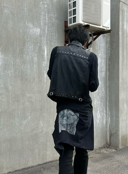 UNDERCOVER 06SS ’T’ Collection: Archive Studded Deconstructed Leather Jacket