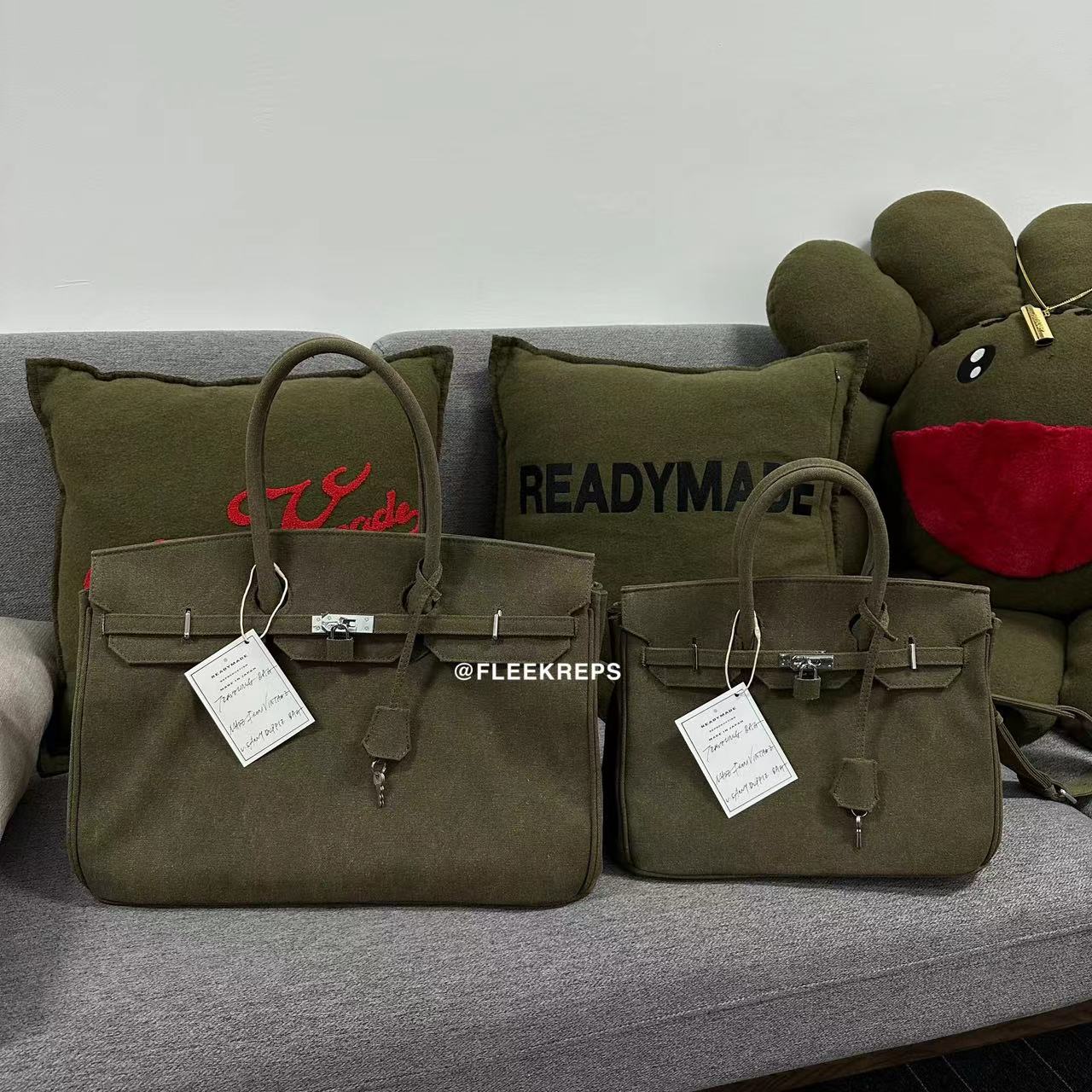 Remake Readymade Yuta Hosokawa Washed Canvas Birkin Bag - Large & Small Sizes