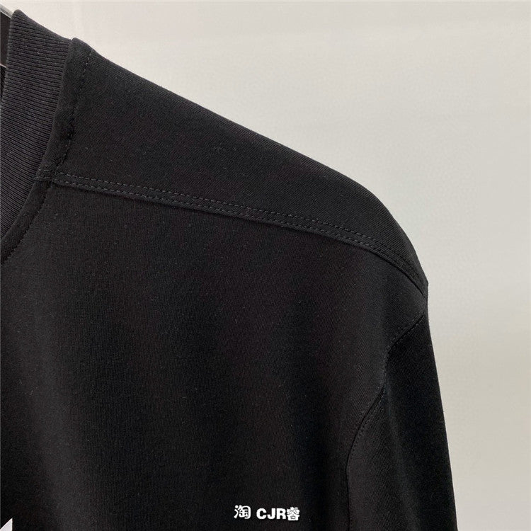 Dark Avant-garde Rick Owen Slogan RO Print Oversized Short Sleeve Tee