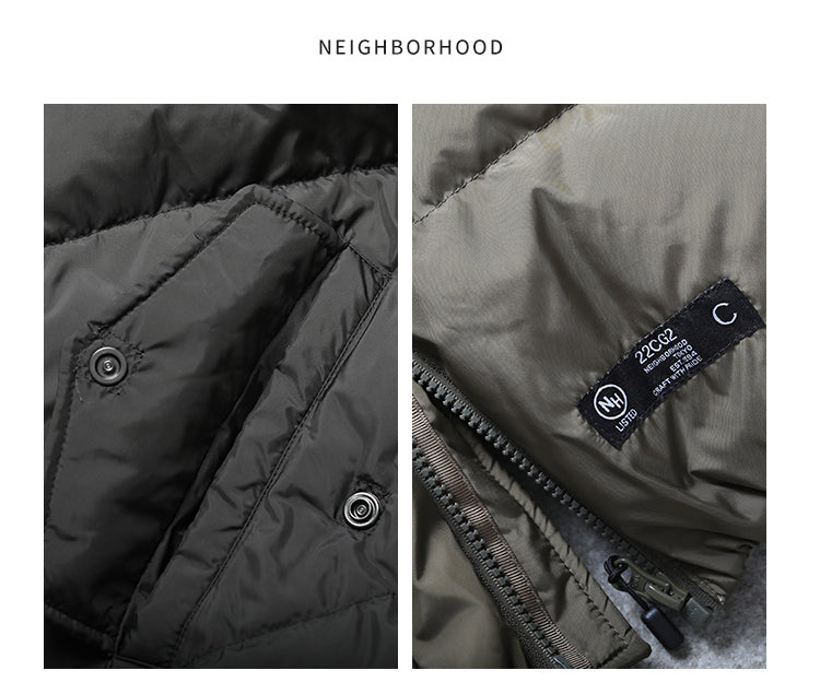 NEIGHBORHOOD Jacket Embroidered Casual Down Long-Sleeve 90% Down Coats