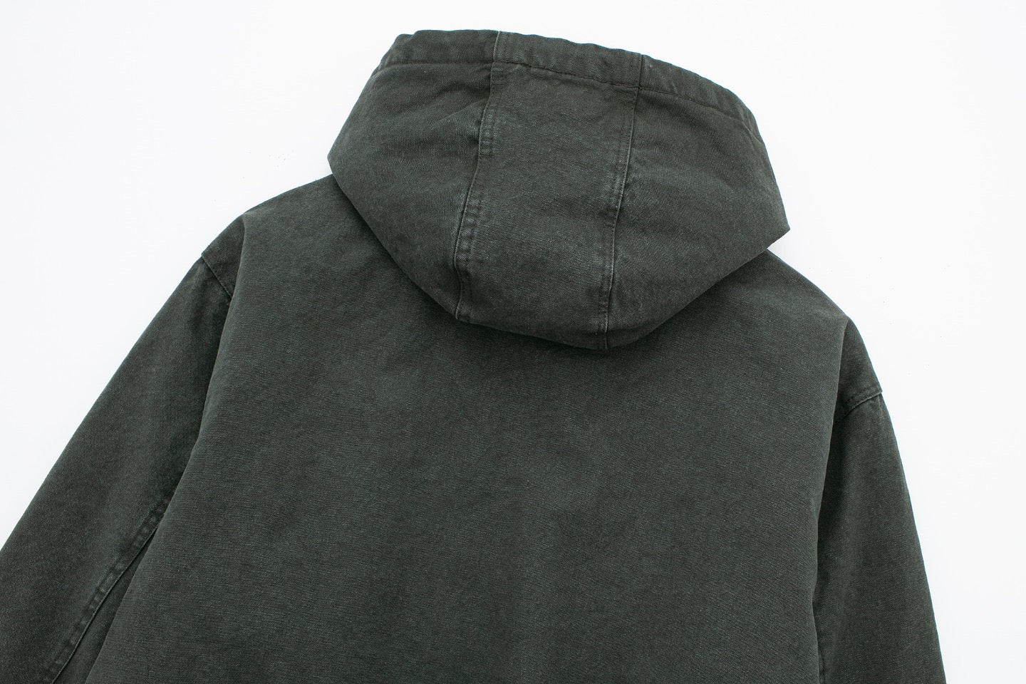 J130 Heavyweight Vintage Washed Hooded Jacket Unisex Retro Outerwear