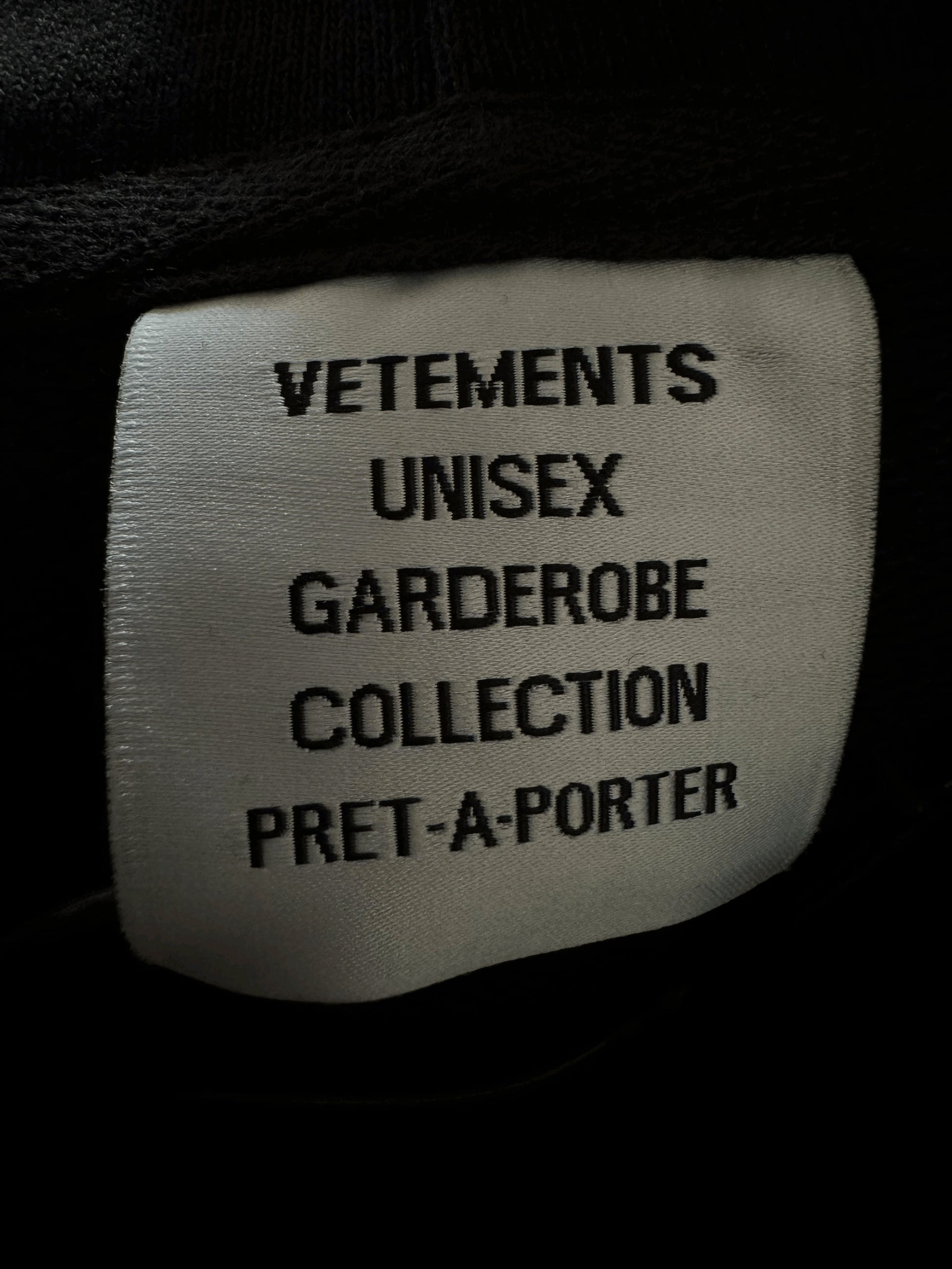 Vetements Oversized Hoodie J’adore Hardcore Patchwork Black Patched Logo