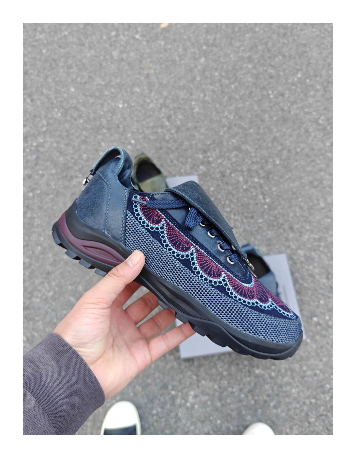 donclick Kiko Kostadinov AW24 Carved Brogue Shoes -Embroidered Workwear Derbies