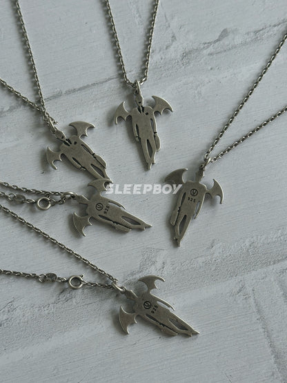 UNDERCOVER AW02 ’Vampire’ Pendant Necklace - 925 Silver Demon Talisman