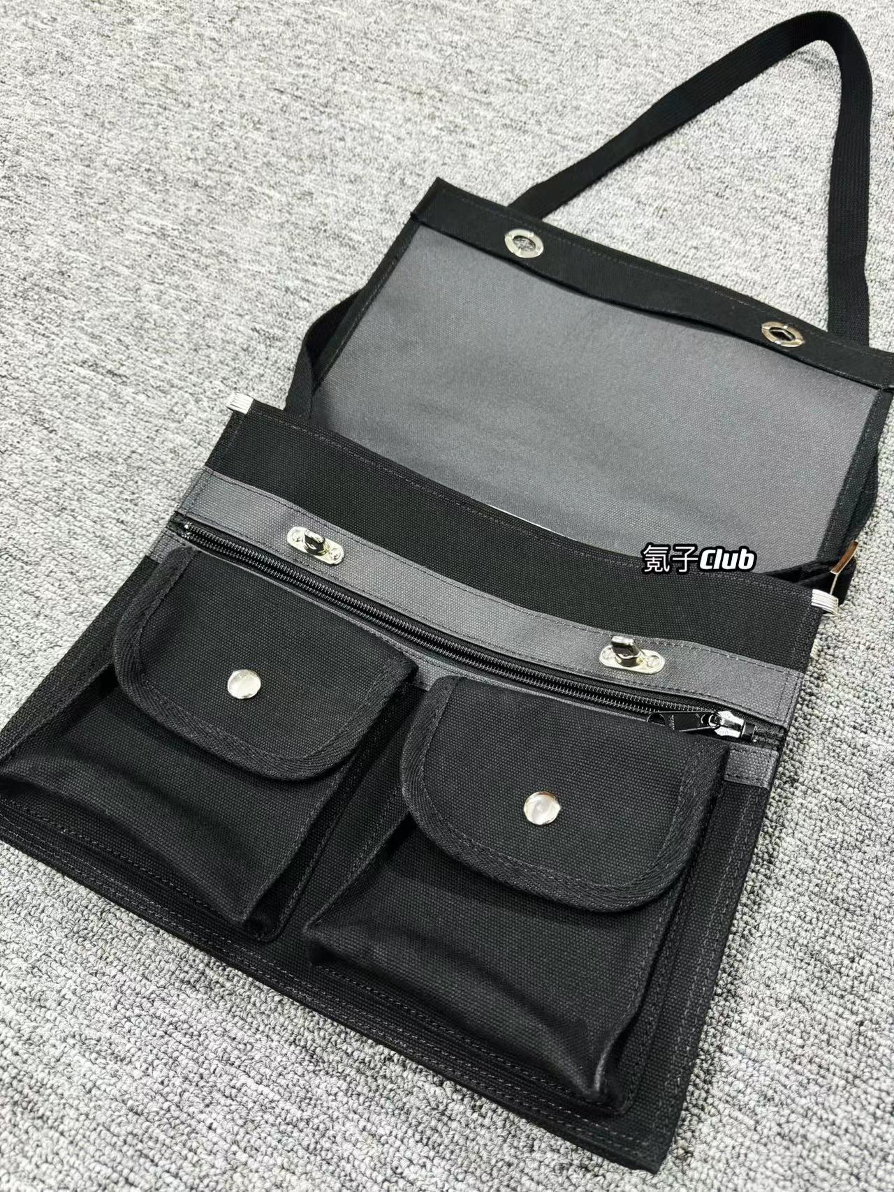 CDG-Vibe Commuter Messenger Bag - Vintage Large-Capacity Crossbody Tote - Black