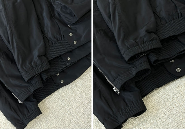 DVN AW24 Asymmetric Cocoon Zip Jacket - Nylon Utility Pants Set Oversized Pocket