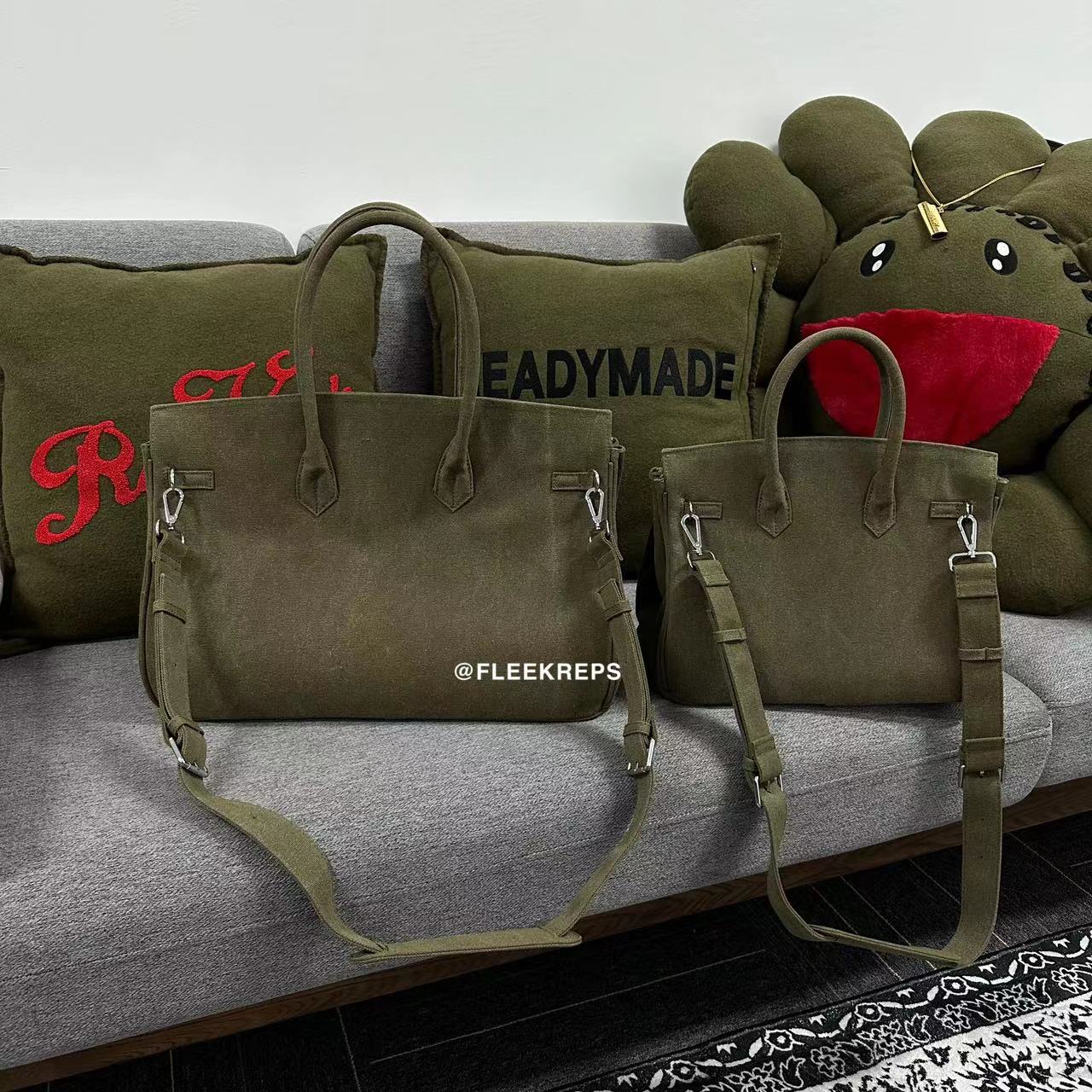 Remake Readymade Yuta Hosokawa Washed Canvas Birkin Bag - Large & Small Sizes