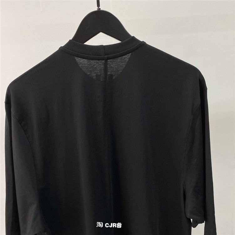 Dark Avant-garde Rick Owen Slogan RO Print Oversized Short Sleeve Tee