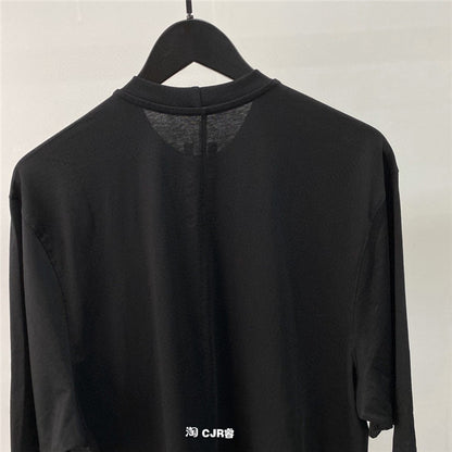 Dark Avant-garde Rick Owen Slogan RO Print Oversized Short Sleeve Tee