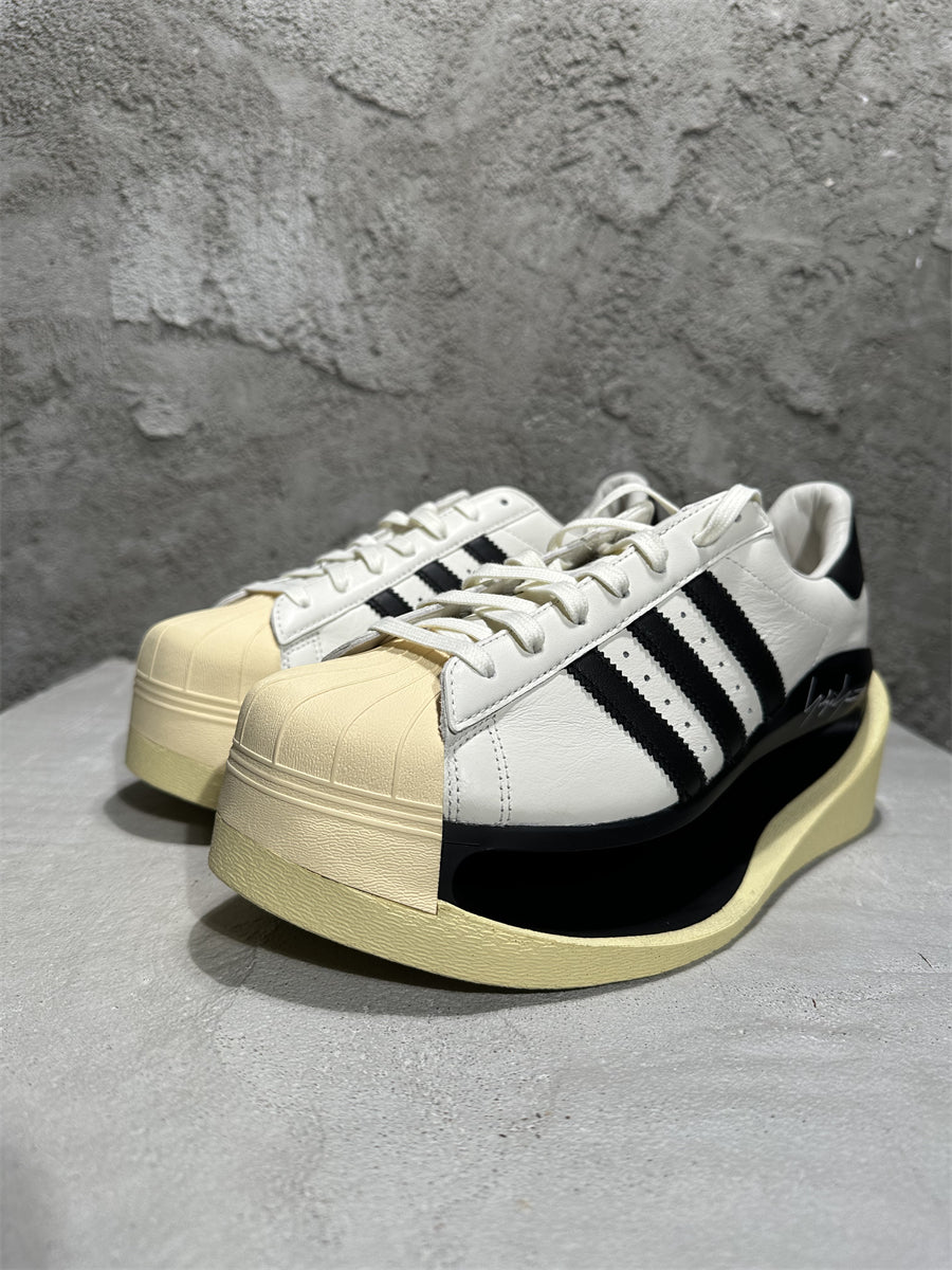 Revised Yohji Archive Shell Toe High-Top - Triple Black Platform     
