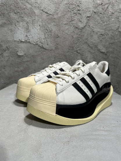 Revised Yohji Archive Shell Toe High-Top - Triple Black Platform     