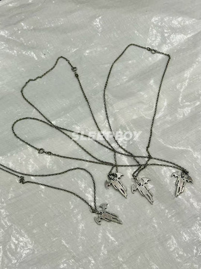 UNDERCOVER AW02 ’Vampire’ Pendant Necklace - 925 Silver Demon Talisman