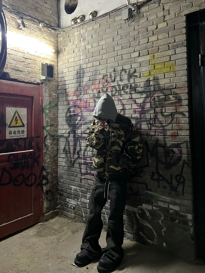 Vetements Reversible Dual-Sided Camouflage Hooded Bomber Jacket