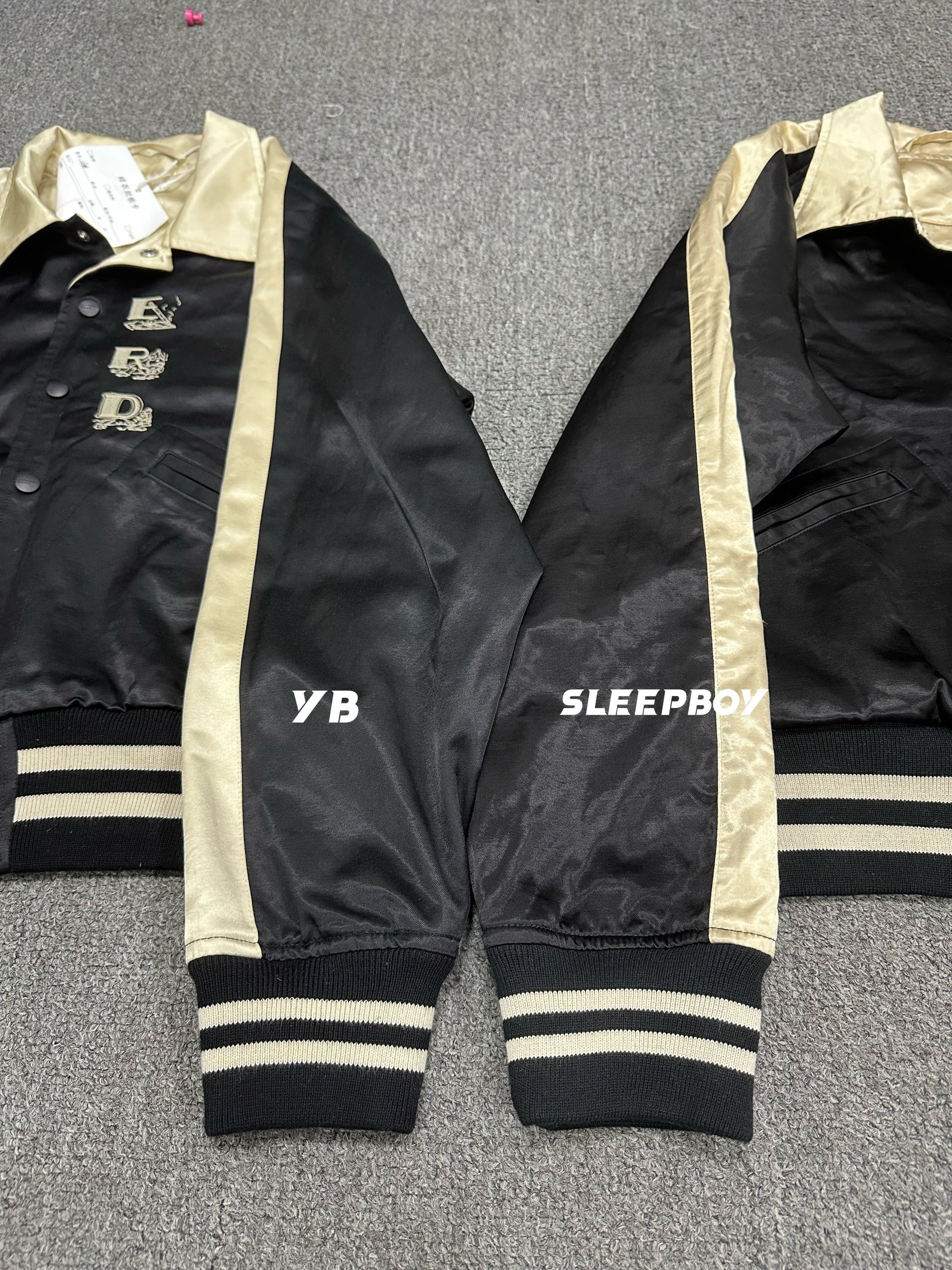 ERD AW24 ’Opium Den’ Varsity Jacket - Silk Court Embroidery Baseball Coat