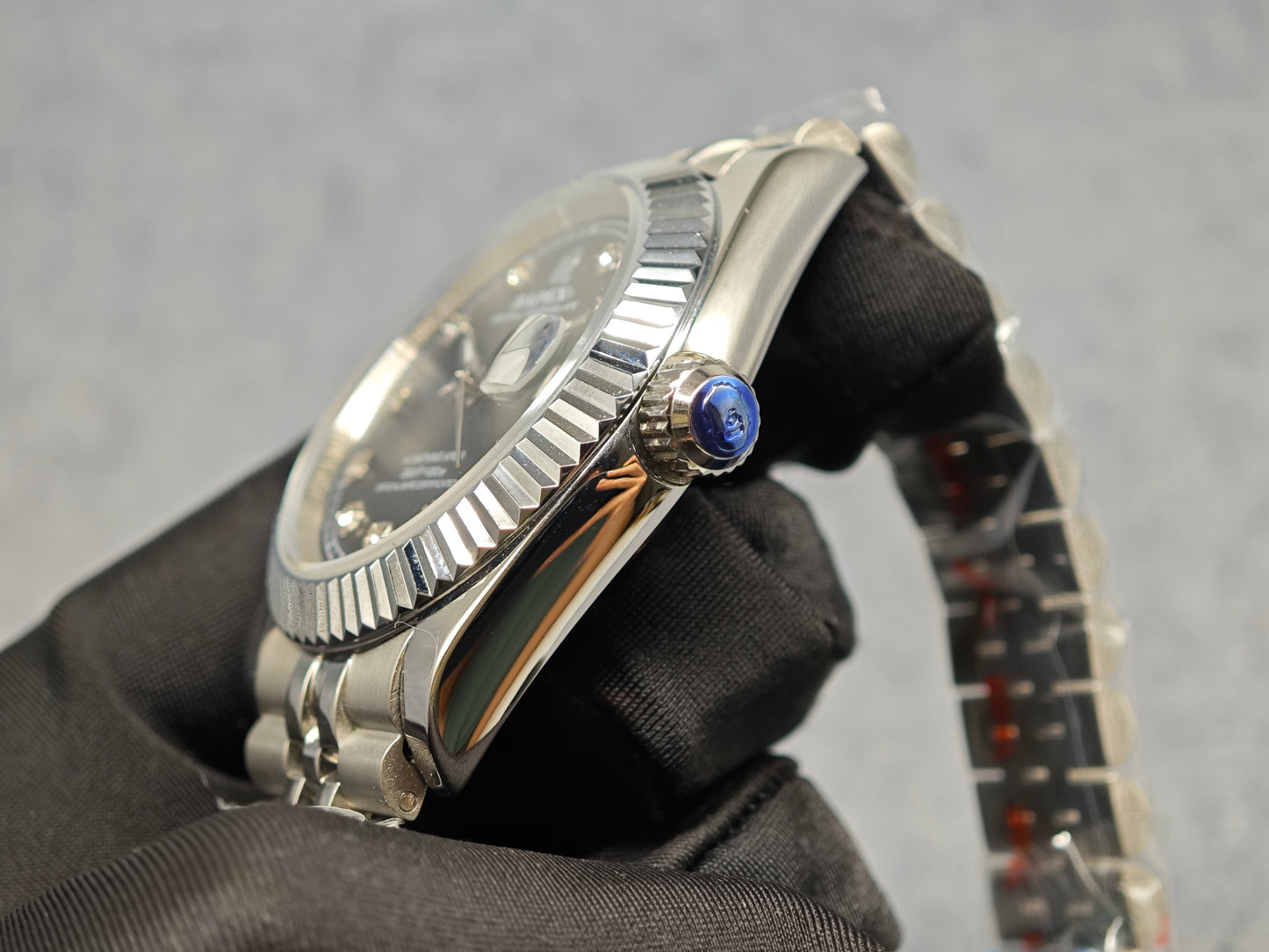 TYPE 6 BAPEX Gold-Green Ape Power Watch - Fluted Bezel Datejust Mechanical Wristwatch