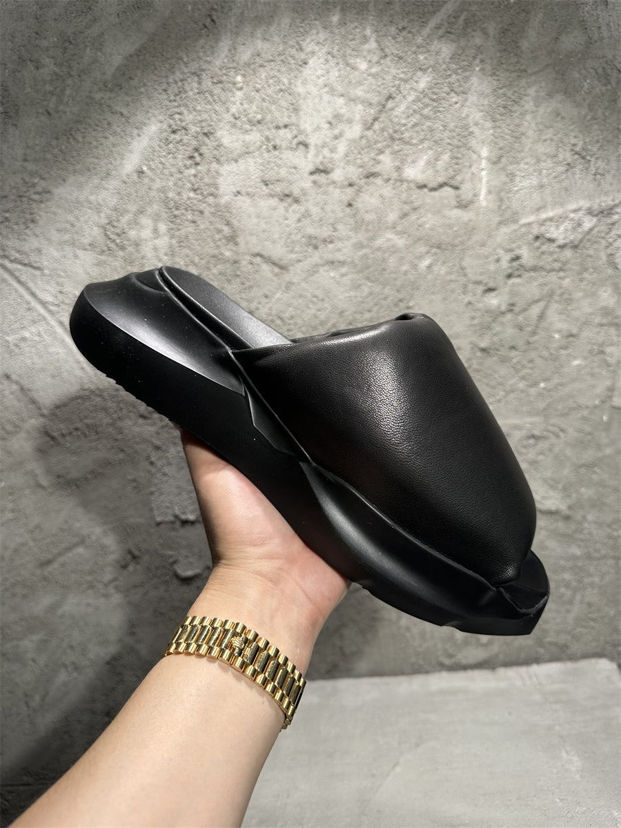 Rick Owen Sandals - Breathable Slip-On Platform Slides Beach Shoes