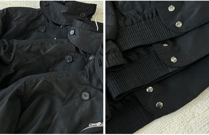 DVN AW24 Asymmetric Cocoon Zip Jacket - Nylon Utility Pants Set Oversized Pocket