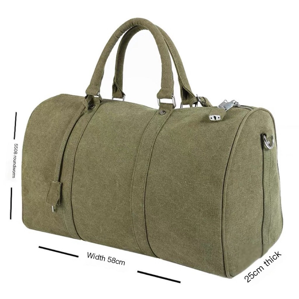 donclick Oversized Canvas ReadyMade Bucket Bag - Travel Tote & Shoulder Bag - Large Green