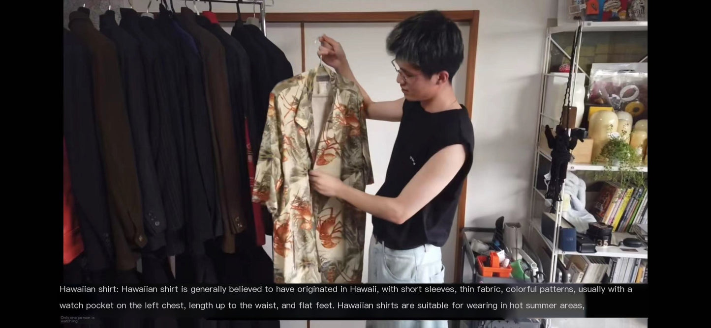 Yohji 97ss Archive Collection -Ink Lobster Hawaiian Shirt Suit Jackets