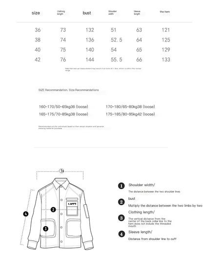 24SS Goatskin Patchwork Workwear Jacket with Leather Collar-Oversized Silhouette