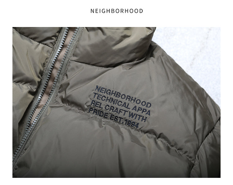 NEIGHBORHOOD Jacket Embroidered Casual Down Long-Sleeve 90% Down Coats
