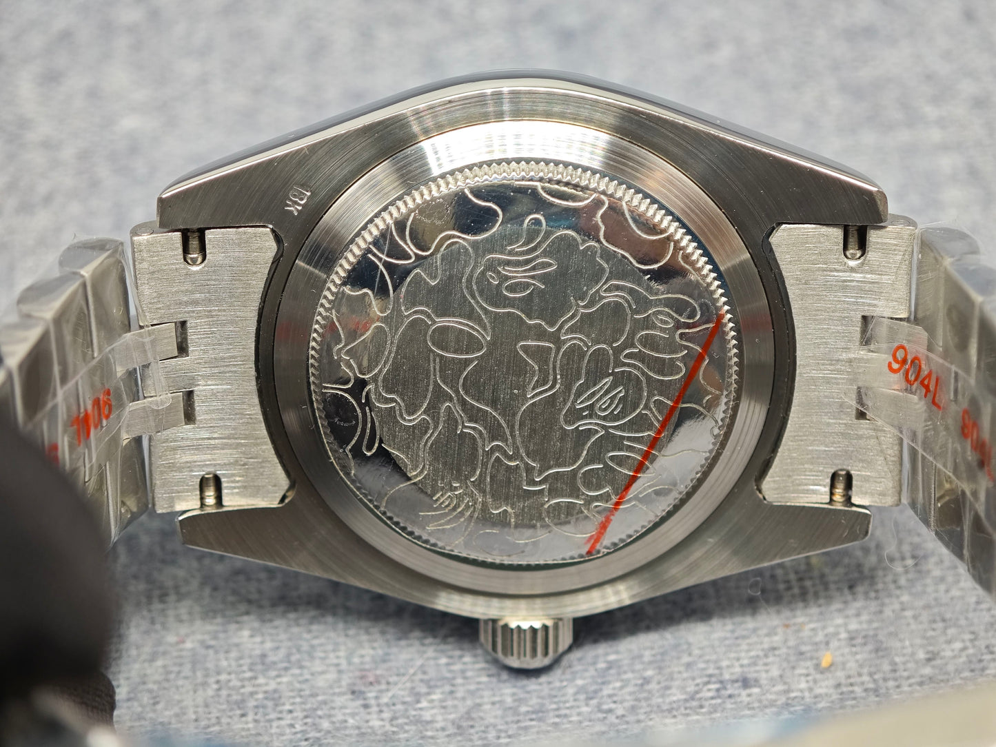 TYPE 6 BAPEX Gold-Green Ape Power Watch - Fluted Bezel Datejust Mechanical Wristwatch