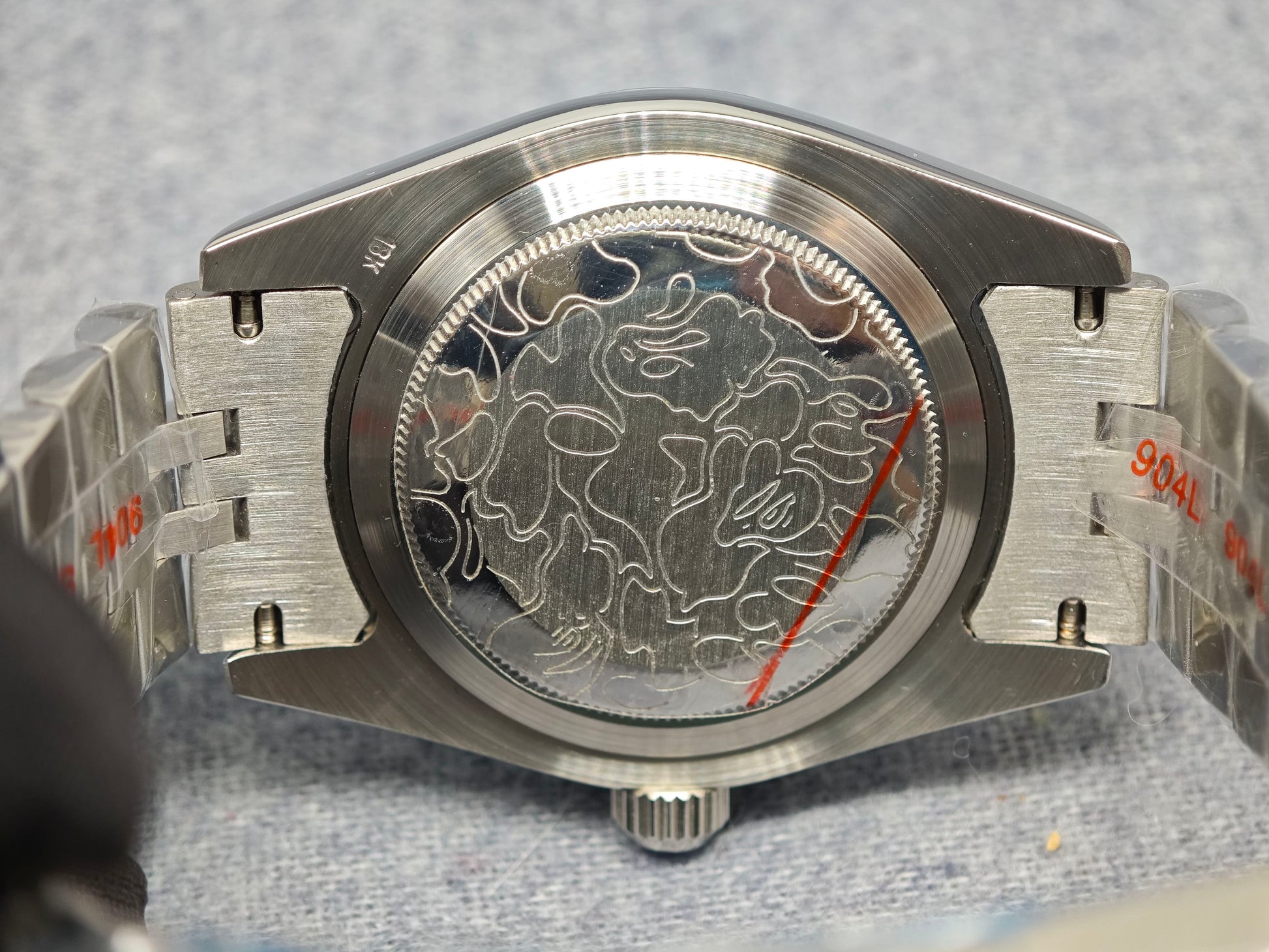 TYPE 6 BAPEX Gold-Green Ape Power Watch - Fluted Bezel Datejust Mechanical Wristwatch